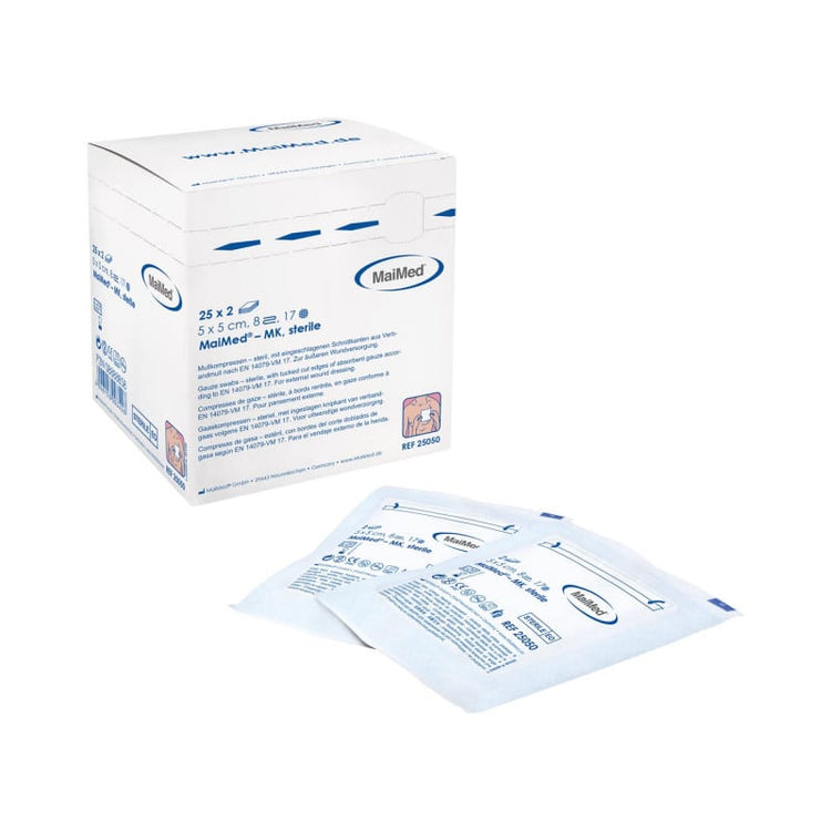 Gauze Compresses, Sterile, 8-ply 5 x 5 cm