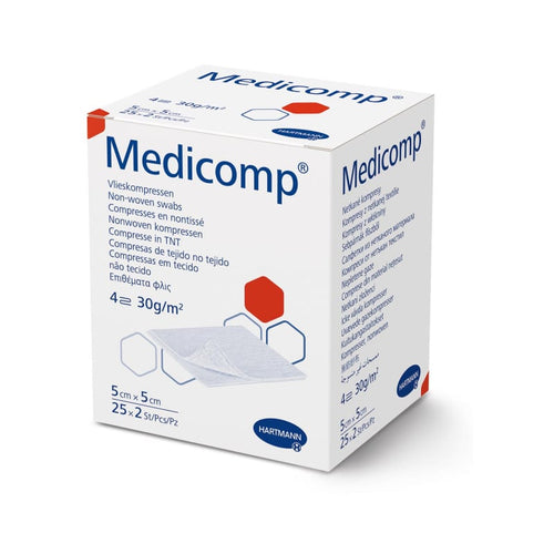 Medicomp Non-Woven Compresses sterile | 5 x 5 cm